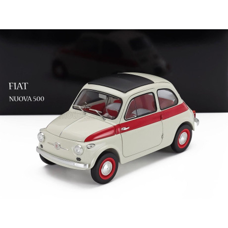 KYOSHO FIAT 500 SPORT 1958 - WHITE RED 1/18