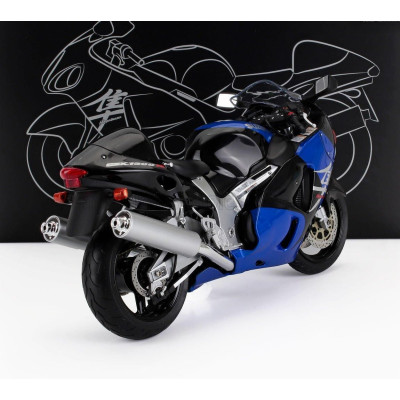 LCD MODEL SUZUKI GSX 1300R HAYABUSA 2001 - BLUE BLACK 1/12