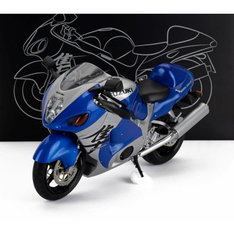 LCD MODEL SUZUKI GSX 1300R HAYABUSA 2001 - BLUE SILVER 1/12