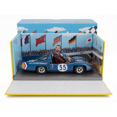 LE MANS MINIATURES ALPINE MINI A220 N 55 RACE VERSION 1969 - DRIVEN BY HENRY PESCAROLO - Lungh.LENGTH cm 15.5 X Largh.WIDTH cm 6