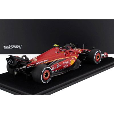 LOOKSMART FERRARI F1  SF-24 TEAM SCUDERIA FERRARI N 55 WINNER AUSTRALIAN GP 2024 CARLOS SAINZ - CON VETRINA - WITH SHOWCASE - RE