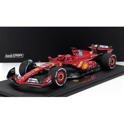 LOOKSMART FERRARI F1  SF-24 TEAM SCUDERIA FERRARI N 16 WINNER AUSTIN USA GP 2024 CHARLES LECLERC - CON VETRINA - WITH SHOWCASE -