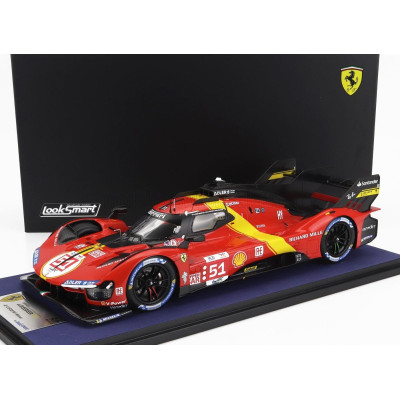 LOOKSMART FERRARI 499P 3.0L TURBO V6 TEAM FERRARI AF CORSE N 51 WINNER 24h LE MANS 2023 ALESSANDRO PIER GUIDI - JAMES CALADO - A