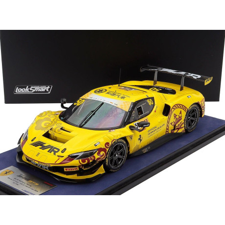 LOOKSMART FERRARI 296 GT3 3.0L TWIN TURBO V6 TEAM HARMONY RACING N 50 MACAU GP FIA GT WORLD CUP 2024 YIFEI YE - YELLOW 1/18