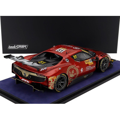 LOOKSMART FERRARI 296 GT3 3.0L TURBO V6 TEAM HARMONY RACING N 51 MACAU GP FIA GT WORLD CUP 2024 DANIEL GARDANO SERRA - RED 1/18