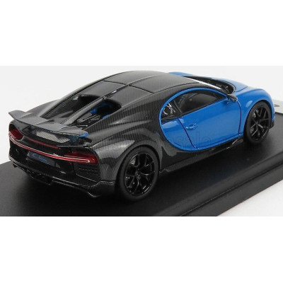 LOOKSMART BUGATTI CHIRON SPORT N 16 WING UP 2019 - GREY CARBON - FRENCH RACING BLUE 1/43