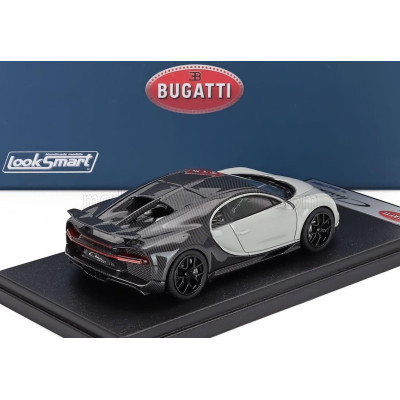 LOOKSMART BUGATTI CHIRON SPORT N 16 WING UP 2019 - CARBON - 2 TONE GREY 1/43