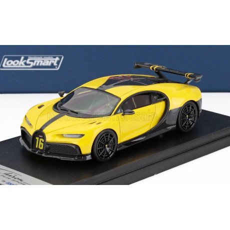 LOOKSMART BUGATTI CHIRON PUR SPORT N 16 2020 - YELLOW BLACK 1/43