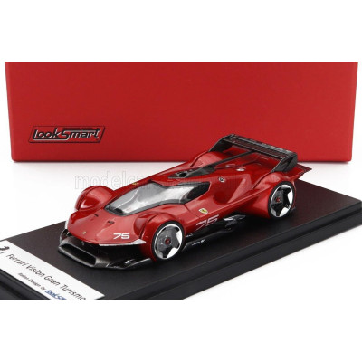 LOOKSMART FERRARI VISION GRAN TURISMO N 75 2024 - ROSSO MAGMA - RED MET 1/43