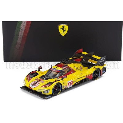 LOOKSMART FERRARI 499P 3.0L TURBO V6 TEAM AF CORSE N  83 24h LE MANS 2024 ROBERT KUBICA - ROBERT SHWARTZMAN - YIFEI YE - YELLOW