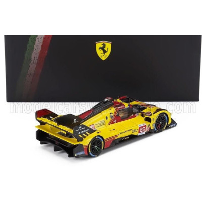 LOOKSMART FERRARI 499P 3.0L TURBO V6 TEAM AF CORSE N  83 24h LE MANS 2024 ROBERT KUBICA - ROBERT SHWARTZMAN - YIFEI YE - YELLOW