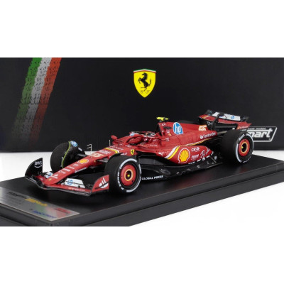 LOOKSMART FERRARI F1  SF-24 TEAM SCUDERIA FERRARI N 55 2nd AUSTIN USA GP 2024 CARLOS SAINZ - RED WHITE BLACK 1/43