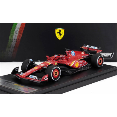 LOOKSMART FERRARI F1  SF-24 TEAM SCUDERIA FERRARI N 16 3rd ABU DHABI GP 2024 CHARLES LECLERC - RED WHITE BLACK 1/43