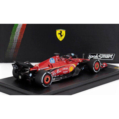 LOOKSMART FERRARI F1  SF-24 TEAM SCUDERIA FERRARI N 16 3rd ABU DHABI GP 2024 CHARLES LECLERC - RED WHITE BLACK 1/43