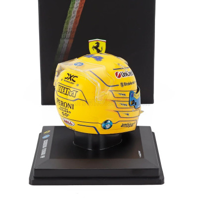 LOOKSMART BELL HELMET CASCO HELMET F1 LEWIS HAMILTON TEAM FERRARI HP N 44 MIAMI GP 2025 - YELLOW BLUE 1/5
