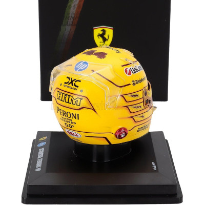 LOOKSMART BELL HELMET CASCO HELMET F1 LEWIS HAMILTON TEAM FERRARI HP N 44 MONACO GP 2025 - YELLOW RED 1/5