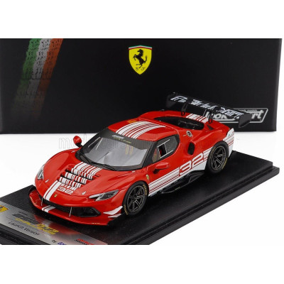 LOOKSMART FERRARI 296 GT3 3.0L TWIN TURBO V6 CHALLENGE N 32 FINALI MONDIALI MUGELLO ITALY 2023 - RED WHITE 1/43