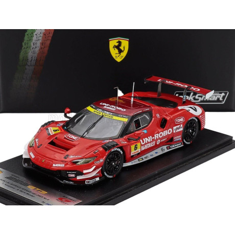 LOOKSMART FERRARI 296 GT3 3.0L TWIN TURBO V6 TEAM UNI-ROBO BLUEGRASS FERRARI VELOREX N 6 GT300 SUPER GT 2025 YOSHIAKI KATAYAMA -