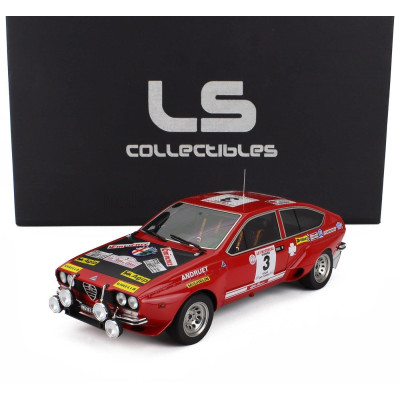 LS COLLECTIBLES ALFA ROMEO ALFETTA GT GR.2 (night version) N 3 3rd RALLY TOUR DE COURSE 1975 JEAN CLAUDE ANDRUET - YVES JOUANNY