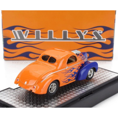 M2 MACHINES FORD USA WILLYS COUPE CUSTOM 1941 - ORANGE BLUE 1/64