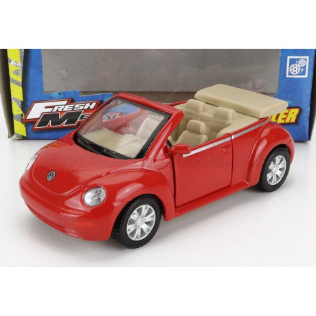 MAISTO VOLKSWAGEN NEW BEETLE CABRIOLET 1998 - RED 1/42