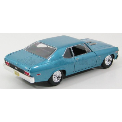 MAISTO CHEVROLET NOVA SS COUPE 1970 - LIGHT BLUE MET 1/24