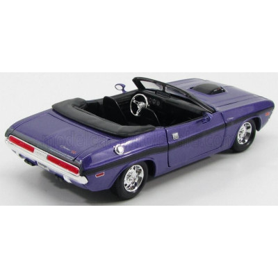 MAISTO DODGE CHALLENGER R/T 426 HEMI CONVERTIBLE 1970 - PURPLE MET BLACK 1/24