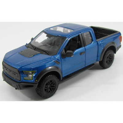 MAISTO FORD USA F-150 RAPTOR PICK-UP 2017 - BLUE MET 1/24