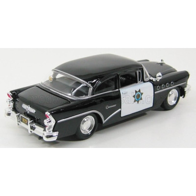 MAISTO BUICK CENTURY POLICE 1955 - BLACK WHITE 1/26