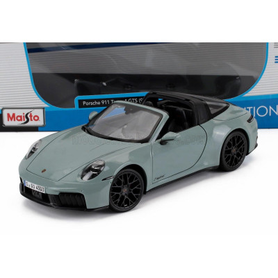 MAISTO PORSCHE 911 992-2 TARGA 4 GTS T-HYBRID 2024 - LIGHT GREEN GREY 1/18