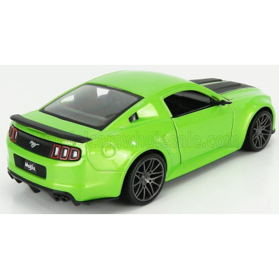MAISTO FORD USA MUSTANG COUPE STREET RACER 2014 - GREEN MET BLACK 1/24