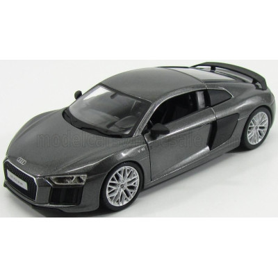 MAISTO AUDI R8 V10 PLUS COUPE 2015 - GREY MET CARBON 1/24