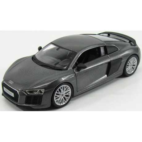 MAISTO AUDI R8 V10 PLUS COUPE 2015 - GREY MET CARBON 1/24