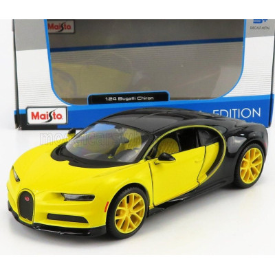 MAISTO BUGATTI CHIRON LE PATRON 2016 - YELLOW - NOCTURNE BLACK 1/24
