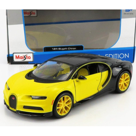 MAISTO BUGATTI CHIRON LE PATRON 2016 - YELLOW - NOCTURNE BLACK 1/24