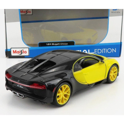 MAISTO BUGATTI CHIRON LE PATRON 2016 - YELLOW - NOCTURNE BLACK 1/24