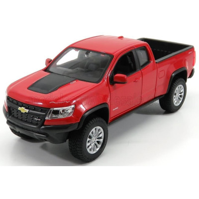 MAISTO CHEVROLET COLORADO ZR2 PICK-UP 2017 - RED BLACK 1/27