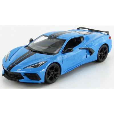 MAISTO CHEVROLET CORVETTE Z51 STINGRAY COUPE 2020 - BLUE 1/24