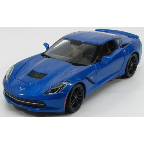 MAISTO CHEVROLET CORVETTE Z51 COUPE STINGRAY 2014 - BLUE MET 1/18
