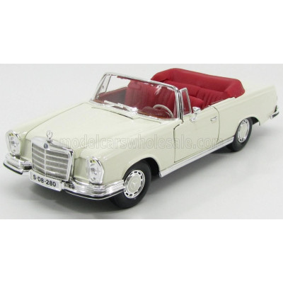 MAISTO MERCEDES BENZ 280SE CABRIOLET - CREAM 1/18