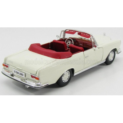 MAISTO MERCEDES BENZ 280SE CABRIOLET - CREAM 1/18