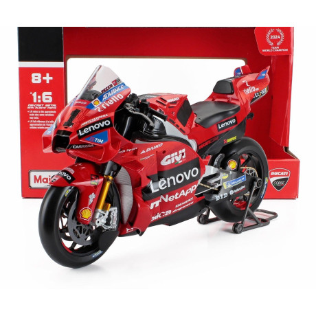 MAISTO DUCATI DESMOSEDICI GP24 TEAM LENOVO N 1 MOTOGP SEASON 2024 FRANCESCO BAGNAIA - RED 1/6