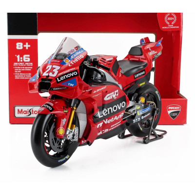 MAISTO DUCATI DESMOSEDICI GP24 TEAM LENOVO N 23 MOTOGP SEASON 2024 ENEA BASTIANINI - RED 1/6