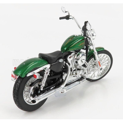 MAISTO HARLEY DAVIDSON XL 1200V SEVENTY-TWO 2013 - GREEN MET 1/12