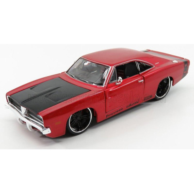 MAISTO DODGE CHARTGER R/T COUPE 1969 - RED MET BLACK 1/24