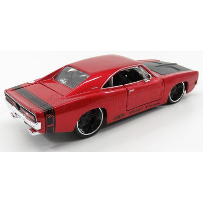 MAISTO DODGE CHARTGER R/T COUPE 1969 - RED MET BLACK 1/24