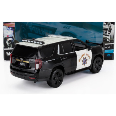 MAISTO CHEVROLET CHEVY TAHOE POLICE HIGWAY PATROL 2021 - BLACK WHITE 1/26