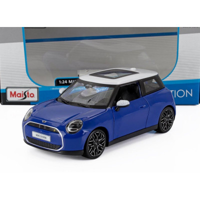MAISTO MINI COOPER SE (J01) 2024 - BLUE WHITE 1/24