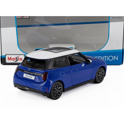 MAISTO MINI COOPER SE (J01) 2024 - BLUE WHITE 1/24