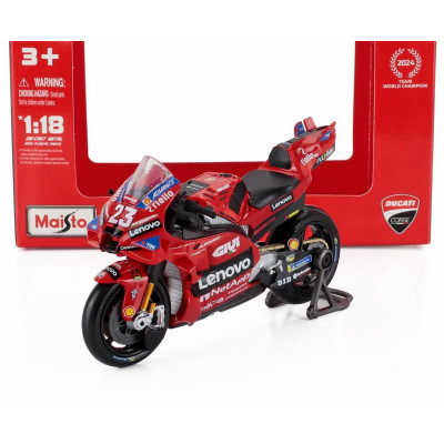 MAISTO DUCATI DESMOSEDICI GP24 TEAM LENOVO N 23 MOTOGP SEASON 2024 ENEA BASTIANINI - RED 1/18
